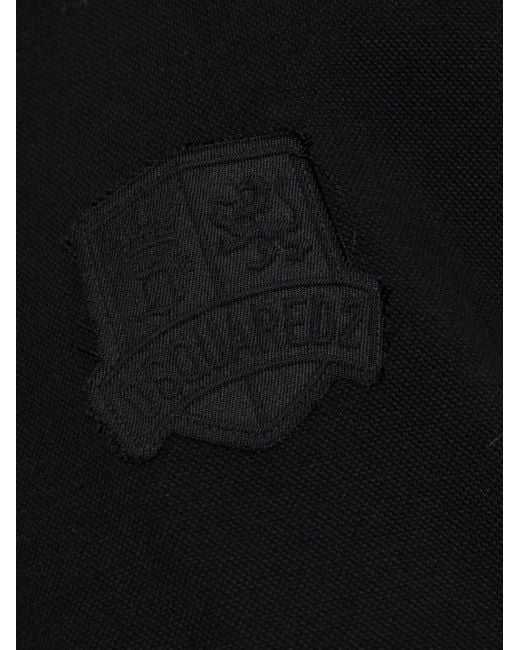 DSquared² Black Embroidered-Badge Cotton T-Shirt for men