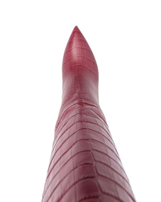 Bottes Cocco 95 mm à effet peau de crocodile Paris Texas en coloris Red