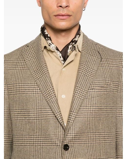 Boglioli Brown Single-Breasted Blazer for men
