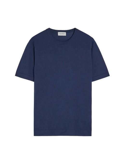 John Smedley Blue Lorca Crew-Neck Sweater for men