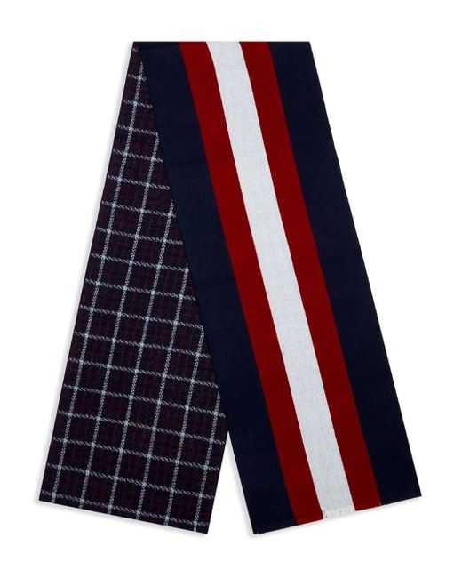 Bally Omkeerbare Wollen Sjaal Met Jacquard in het Blue voor heren