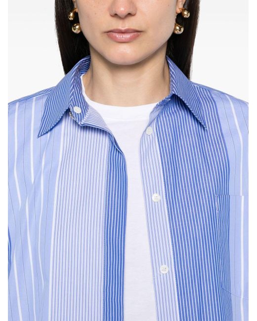 Maje Blue Striped Cotton Shirt