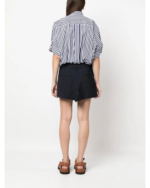 Sacai Blue Poplin Shirt Dress