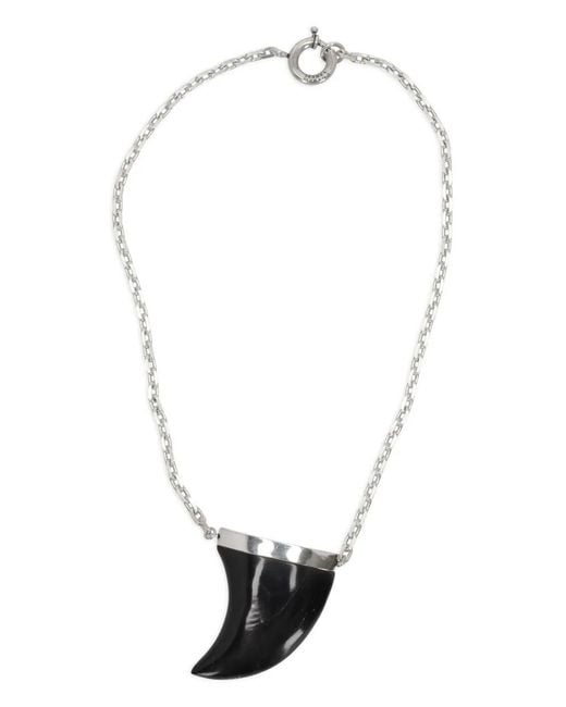 Isabel Marant White Ellen Pendant Necklace