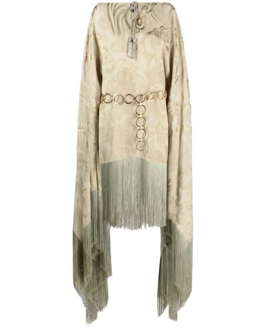 ‎Taller Marmo Natural Veneno Clouds Kaftan Minidress