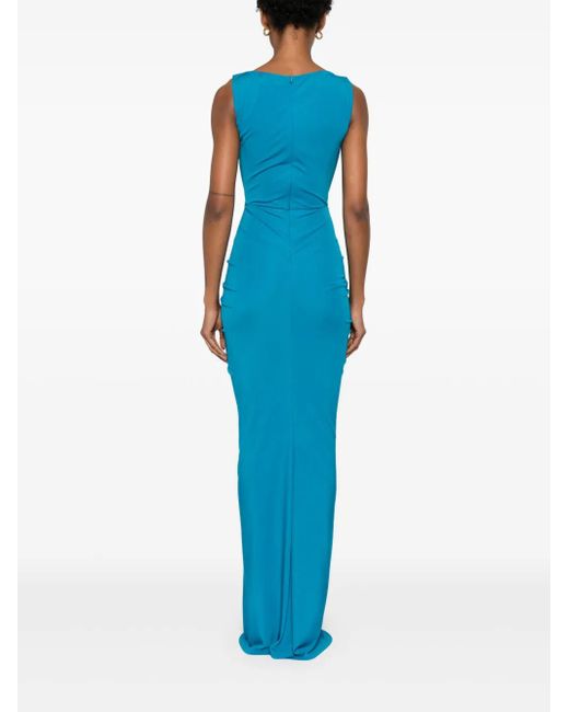 Vestido de fiesta Bateu drapeado Christopher Esber de color Blue