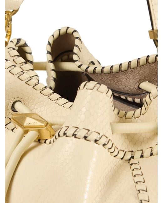 Borsa A Spalla Cinch Media di Jimmy Choo in Natural