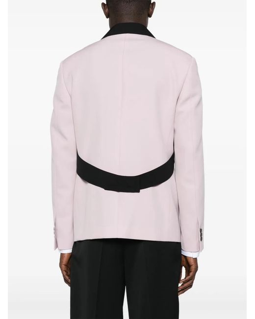Off-White c/o Virgil Abloh Pink Contrasting-Lapels Blazer for men
