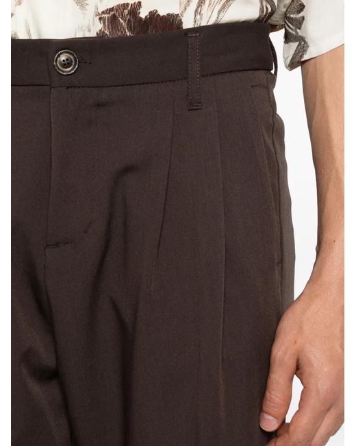 Imperial Black Pleated-Design Trousers for men