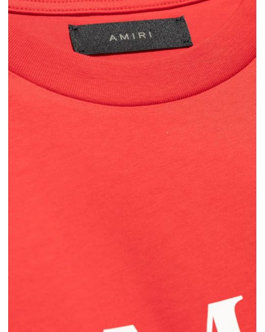 T-Shirt En Coton À Logo Imprimé Amiri pour homme en coloris Red