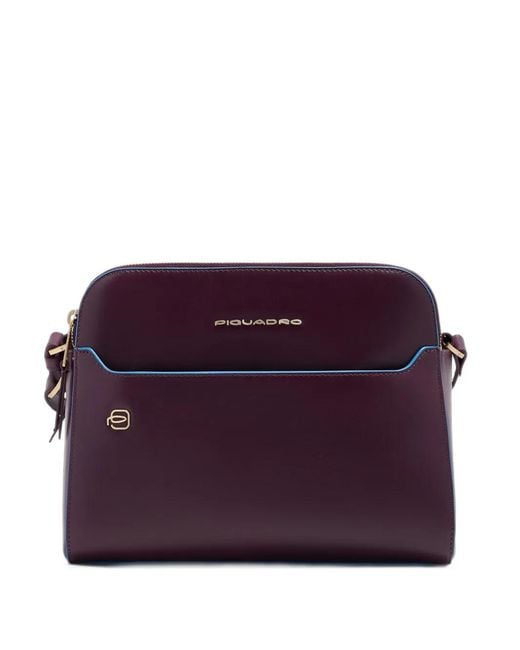Piquadro Purple Logo-Plaque Crossbody Bag