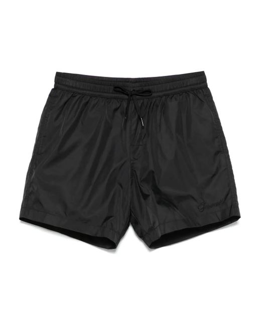 メンズ GARMENT WORKSHOP ロゴ トランクス水着 Black