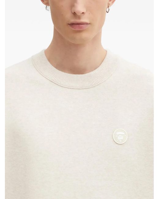Aape By A Bathing Ape White Logo-Patch Sweatshirt for men