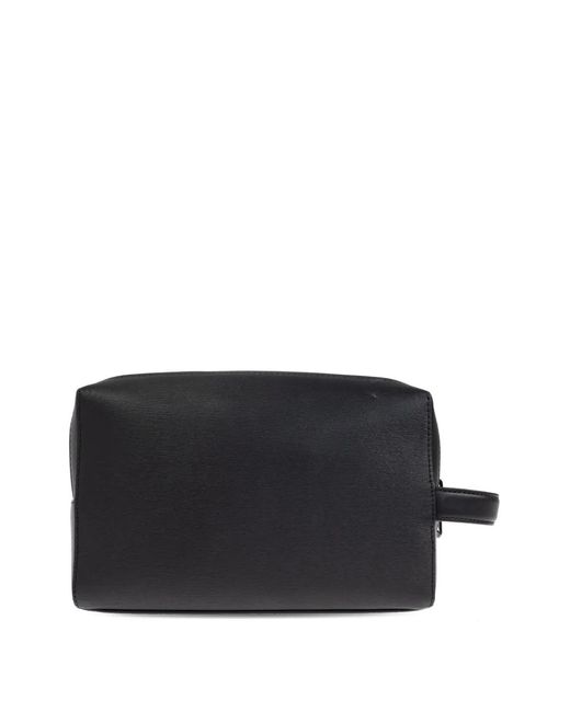 Paul Smith Black Leather Washbag for men