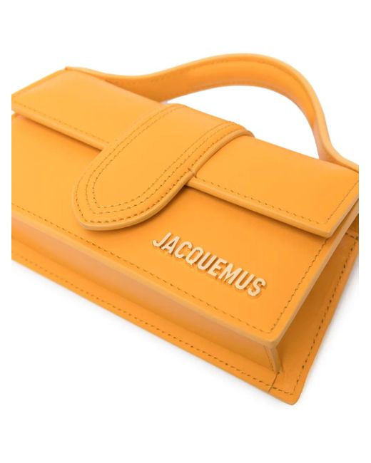 Jacquemus Orange Le Bambino Leather Tote Bag