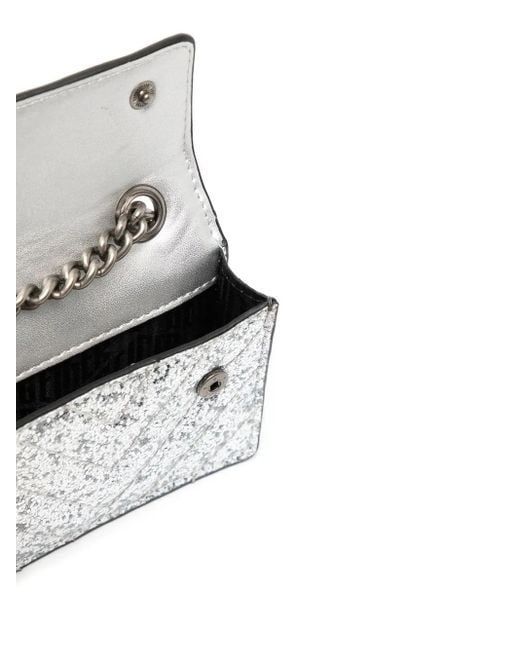 Kurt Geiger Gray Kensington Quilted Wallet-On-Chain