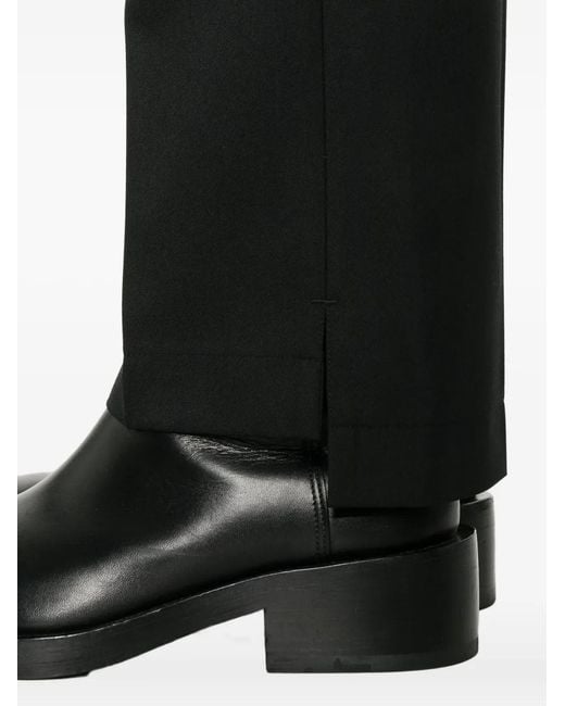 Notrainproof Black Side-Slit Tailored Trousers for men