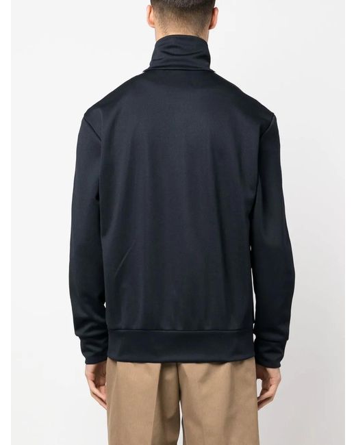 Golden Goose Deluxe Brand Blue Dark Sweatshirt With Strip And Contrasting Stars for men
