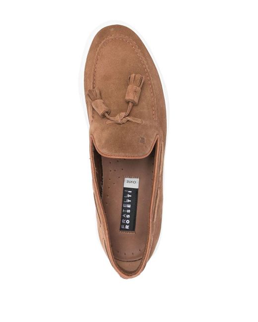 Fratelli Rossetti Tassel-detail Leather Boat Shoes in Brown for Men | Lyst