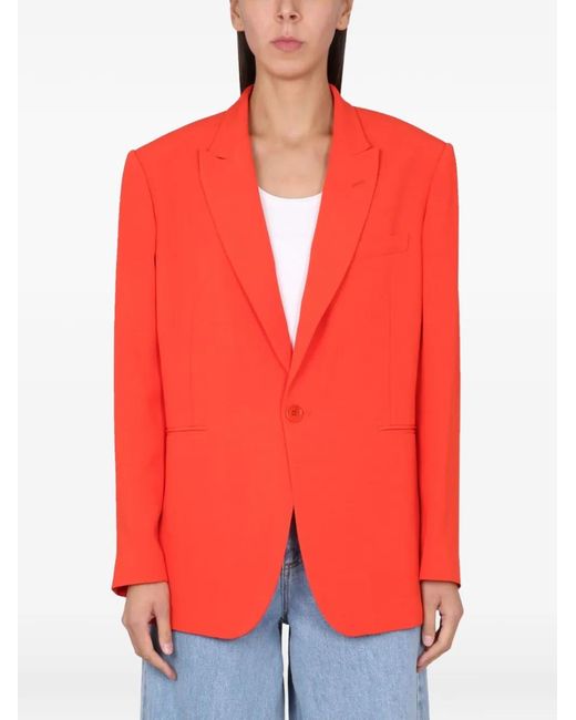 Aspesi Blazer Met Enkele Rij Knopen in het Red