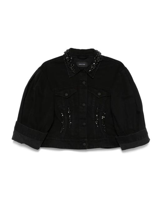 Simone Rocha ラインストーン ジャケット Black