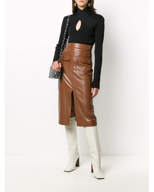 MSGM Black High Neck Knitted Top
