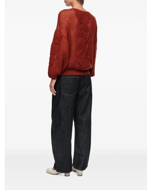 Bimba Y Lola Red Pull En Maille Torsadée Brique