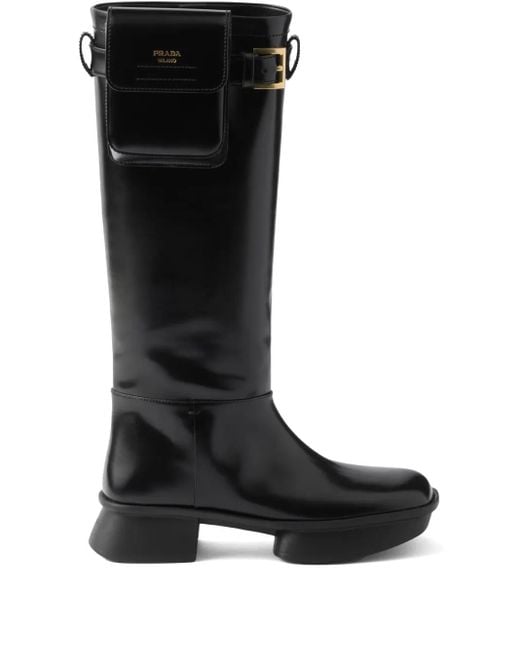 Prada 40mm ポーチブーツ Black