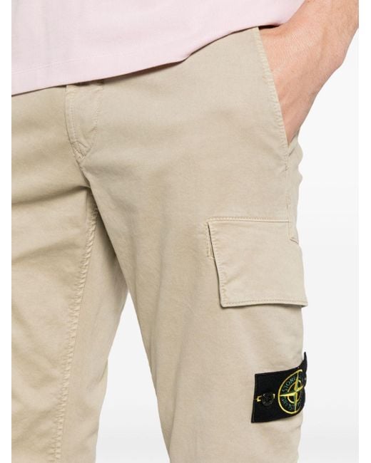 Stone Island Natural Hoose Tapered Cargo Trousers for men