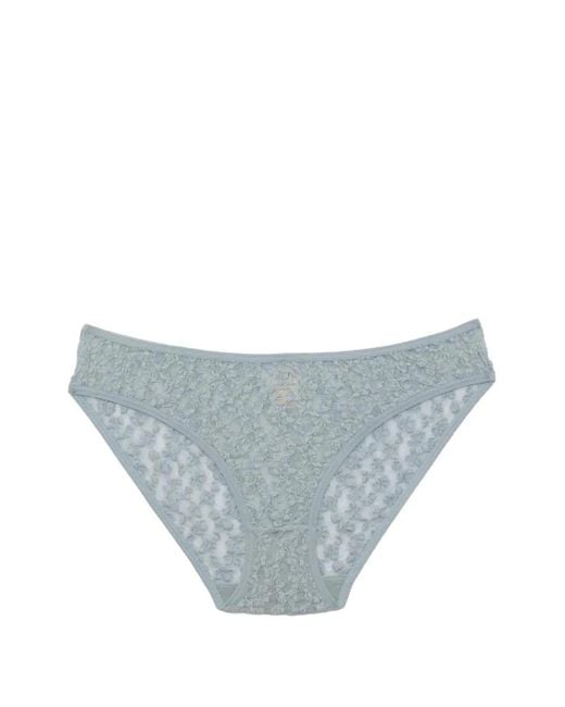 Baserange Blue Musial Lace-Textured Briefs