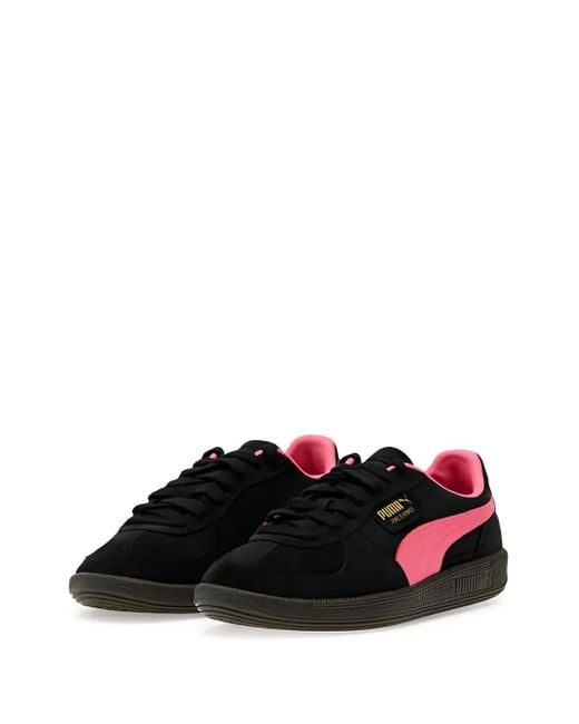 PUMA Black Palermo Suede Sneakers for men