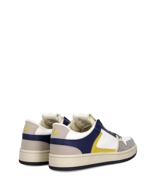 Philippe Model Blue Panelled Sneakers for men