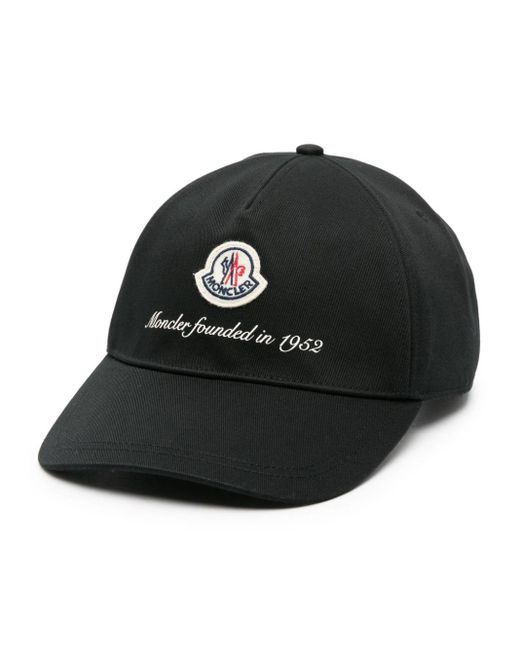 Moncler Baseballkappe mit Logo-Patch in Black für Herren
