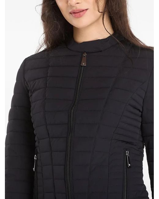 Guess Black Quilted Zip Jacket