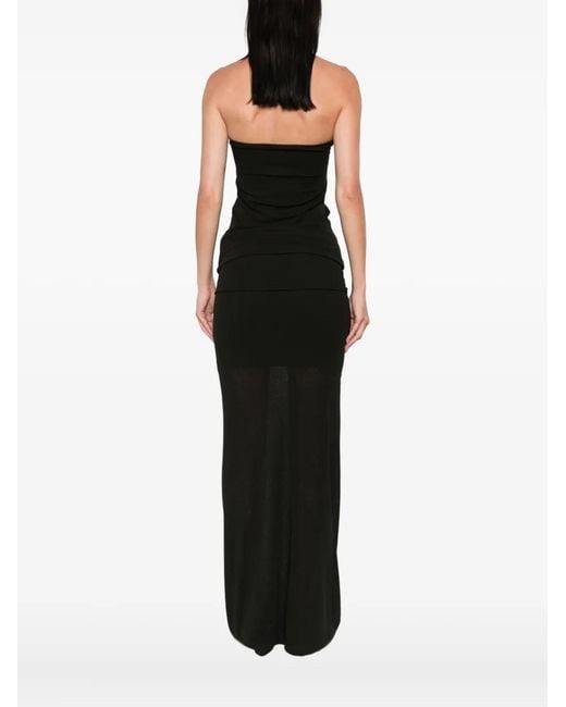 Nanushka Black Rissa Halterneck Jersey Top
