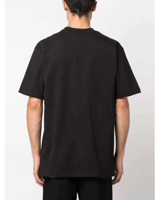Han Kjobenhavn Black Logo-Print Organic Cotton T-Shirt for men