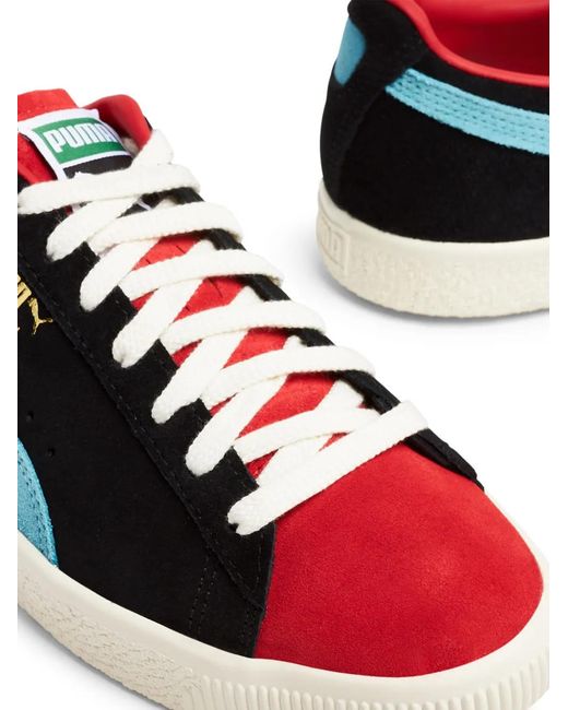 PUMA Black Clyde Og Colour-Block Sneakers for men