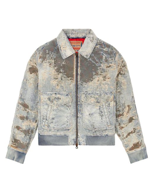 DIESEL Gray D-Muddy Jacket for men