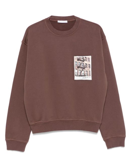 Helmut Lang Brown Brooklyn-Postcard Sweatshirt for men