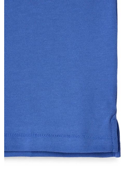 Paul Smith Blue Mid Organic Cotton Zebra Polo Shirt for men