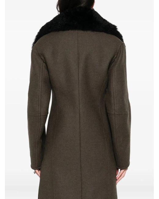 Blumarine Black Single-Breasted Coat