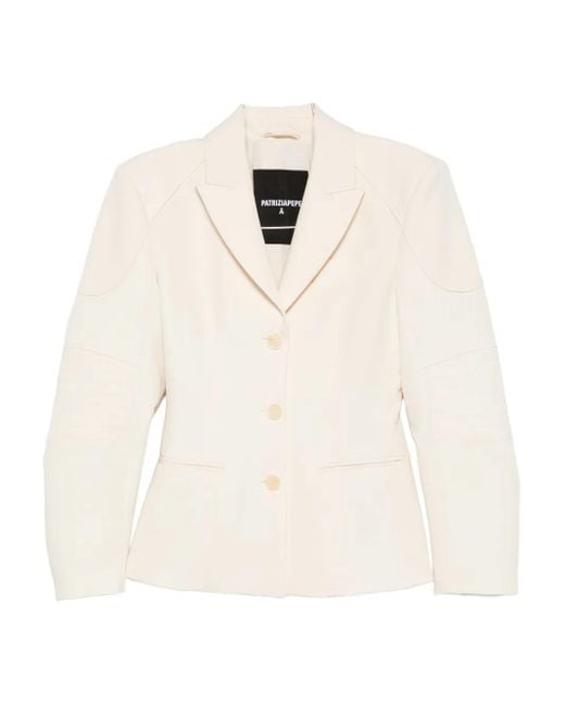 Patrizia Pepe Women's White Single-Breasted Blazer