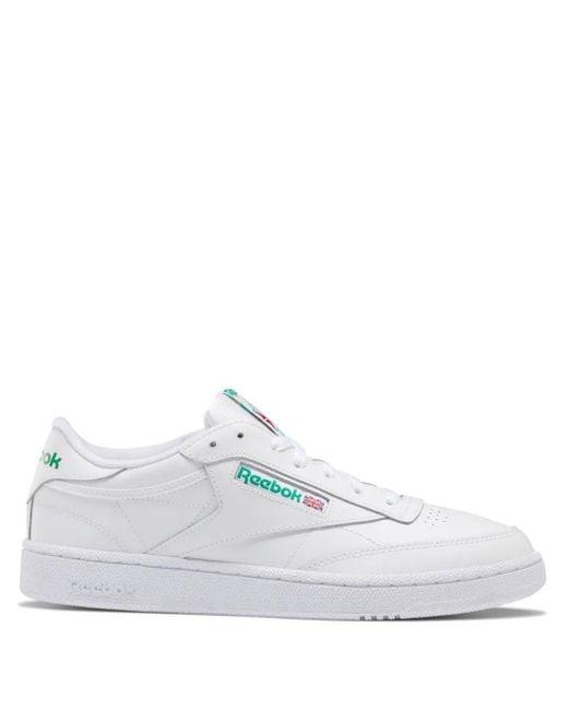 Reebok White Club C 85 Lace-Up Sneakers for men