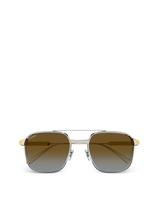 Cartier Green Rectangle Bar Sunglasses for men