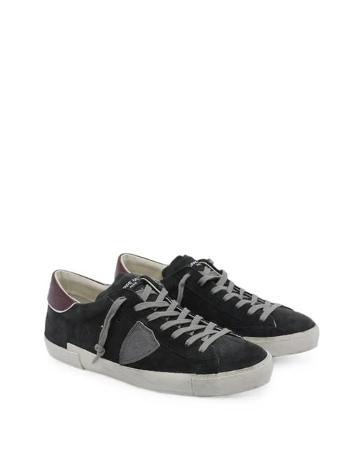 Philippe Model Black Prsx Suede Sneakers for men