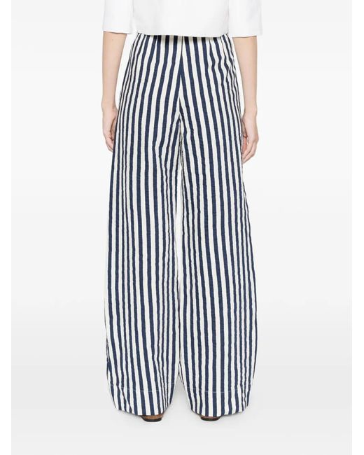 Maje White Pantalon En Lin Mélangé