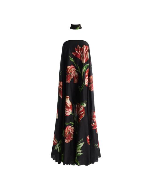 Alice + Olivia White Marciela Floral-Print Maxi Dress