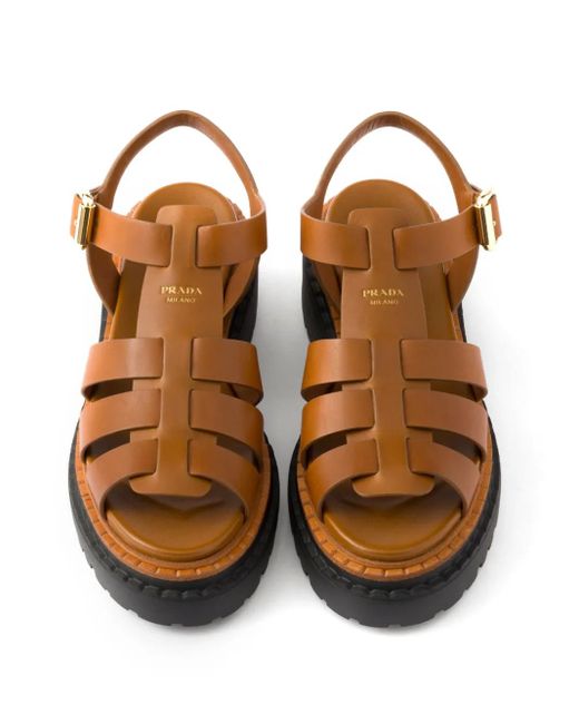 Prada Brown Fisherman-Sandalen