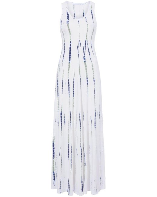Proenza Schouler White Graphic-print Jersey Maxi Dress