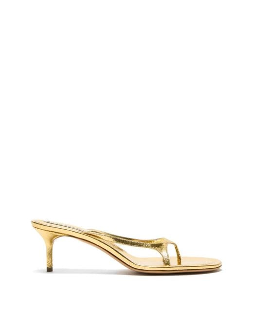 Acne Metallic Kitten Heel Sandals